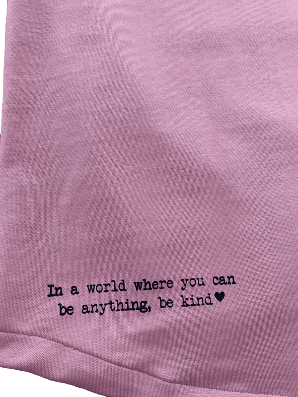 Be kind- baggy jerseygenser_gammelrosa/sort/grå
