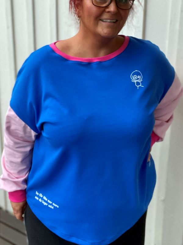 Moro- baggy jerseygenser_cobolt/lyserosa/rosa