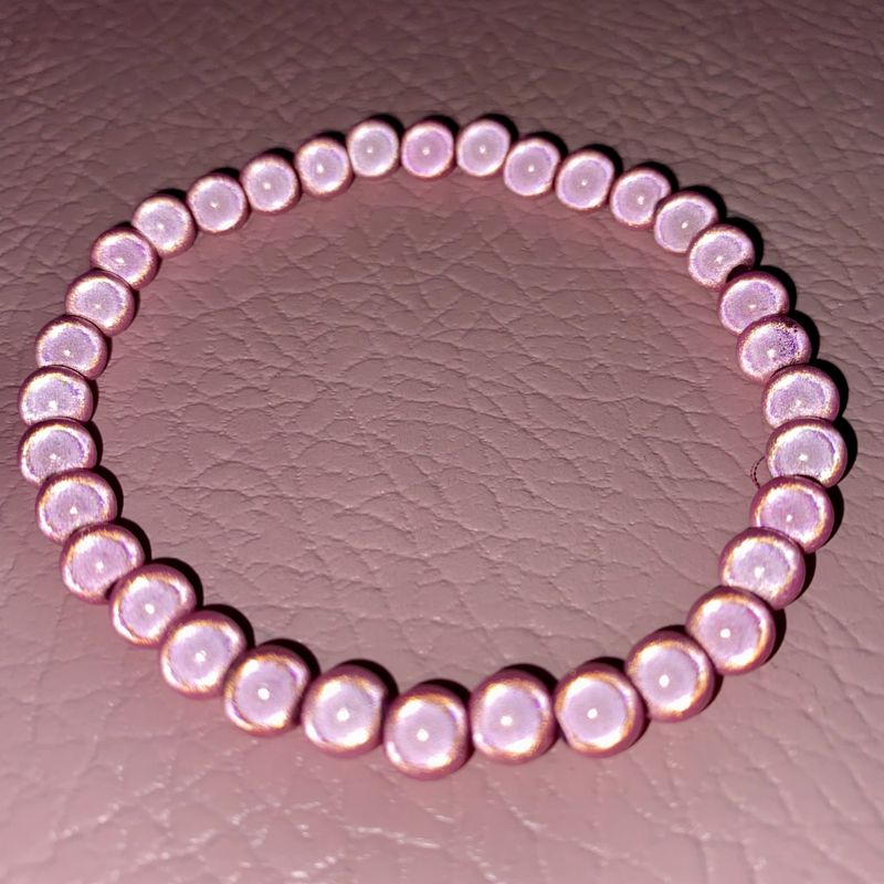 6 mm perler armbånd_Lyserosa